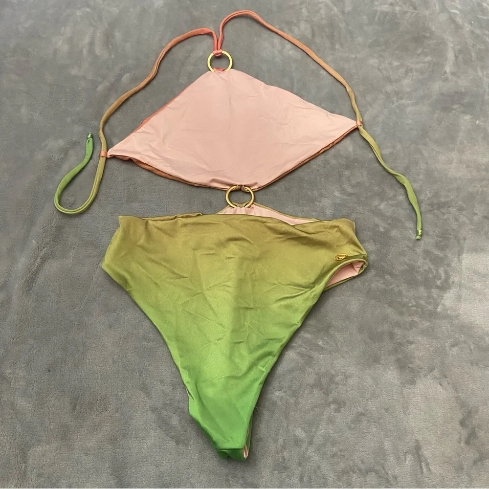 New! Baobab Kira Cut-Out Ombré Gradient One-Piece Swimsuit 27684